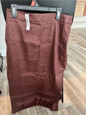 Ann Taylor Dusty Rose Midi Skirt